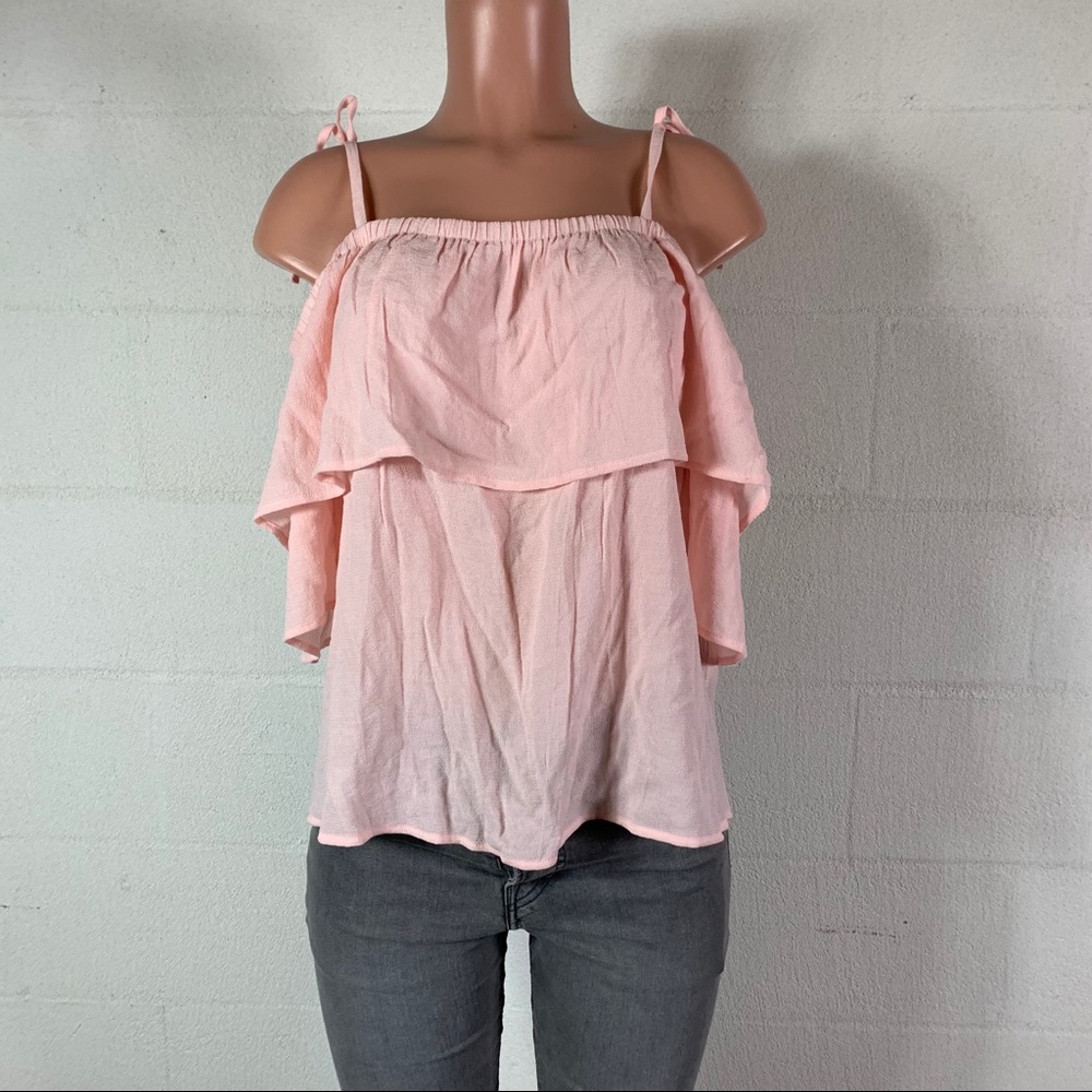 Hudson Carter blouse sleeveless pink size large